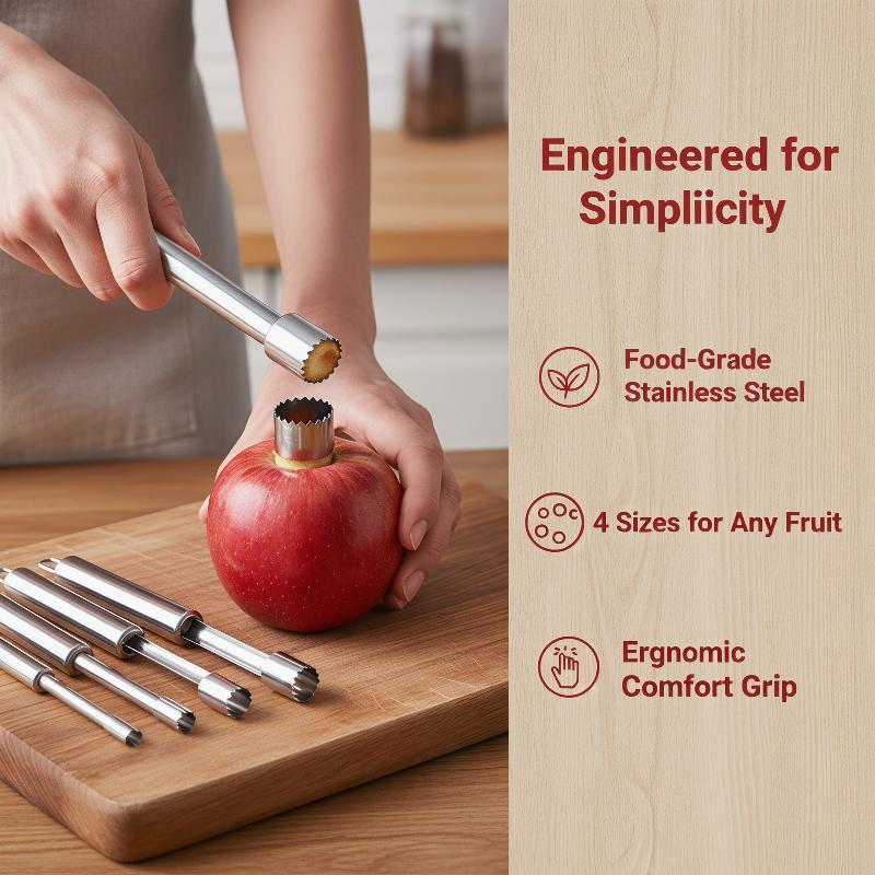 Kitchen Gadgets Tools - 4 Buah Pemotong Penghilang Inti Buah