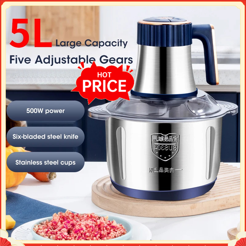 Penggiling Daging Listrik 5L,  - Kitchen Gadgets Vegetable Chopper ulasan dan harga
