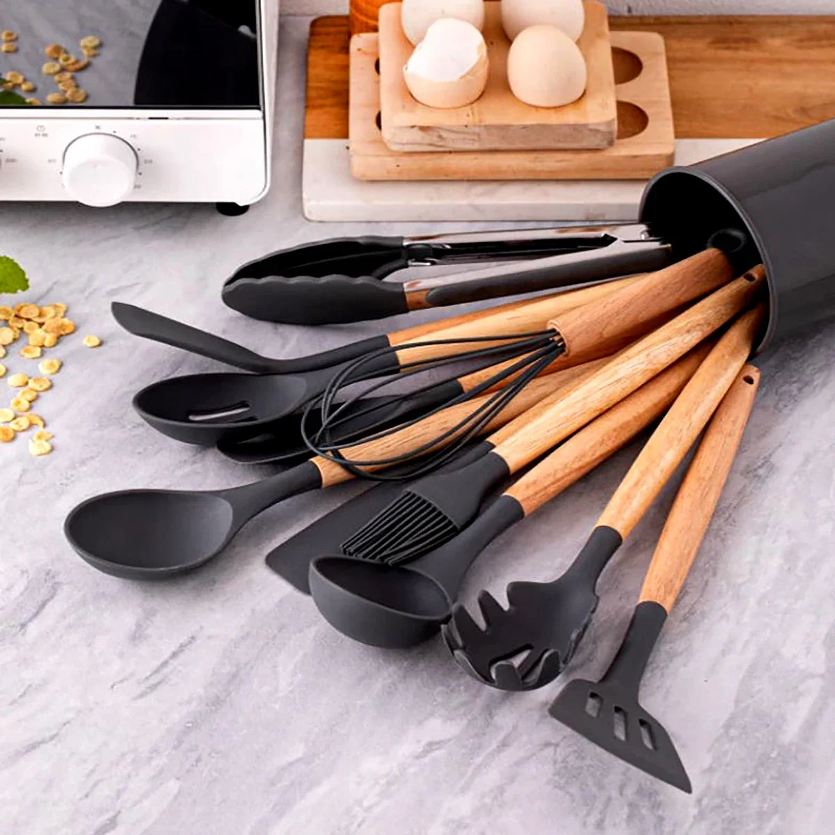 12Pcs Set Peralatan Masak Sili - Silicone Spatula Set ulasan dan harga