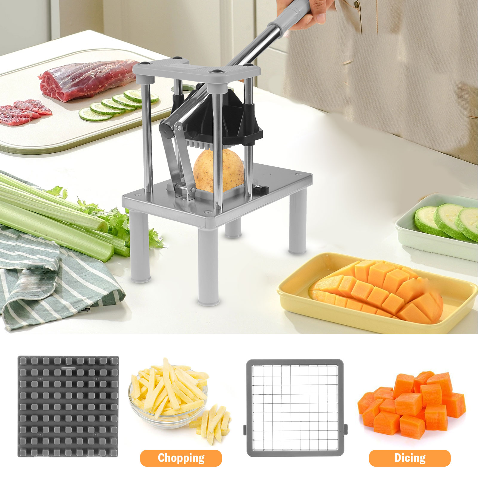 Perajang sayuran komersial pem - Kitchen Gadgets Vegetable Chopper ulasan dan harga